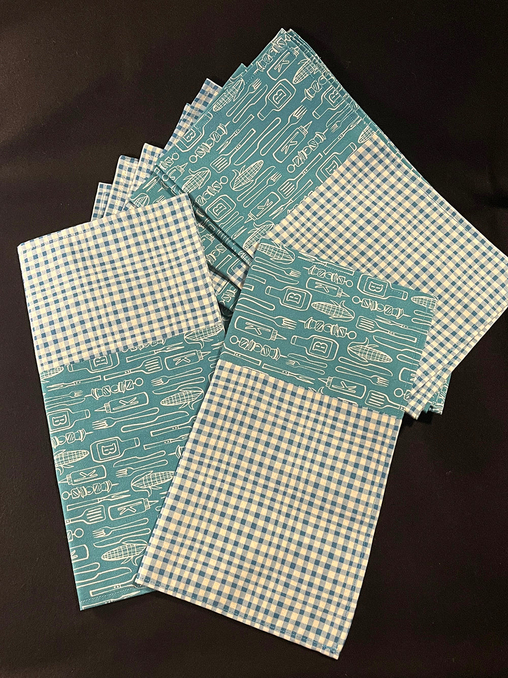 Napkins: Light Blue BBQ